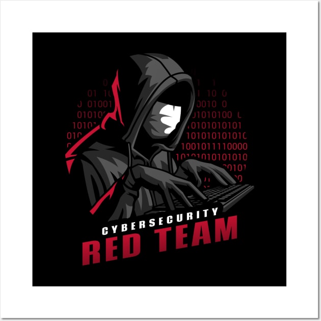 Red Team | Hacker Design Wall Art by leo-jess